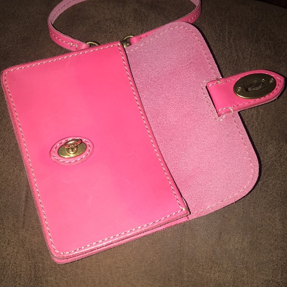 Vintage Fossil Genuine Leather Wristlet in Pink - Picture 9 of 11